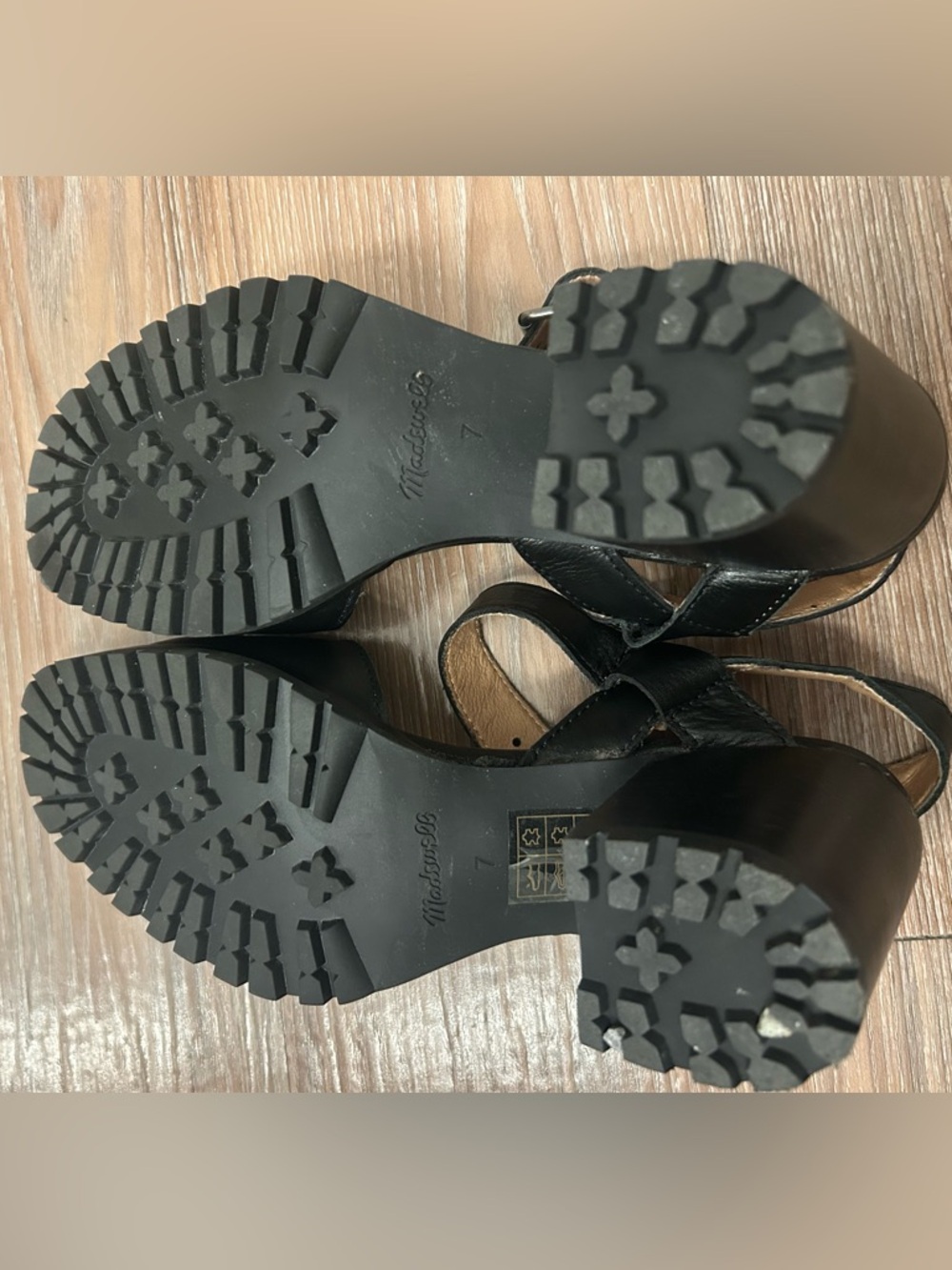 Madewell Black Leather Slingback shoes. Super comfortable! Size 7 - Picture 4 of 5